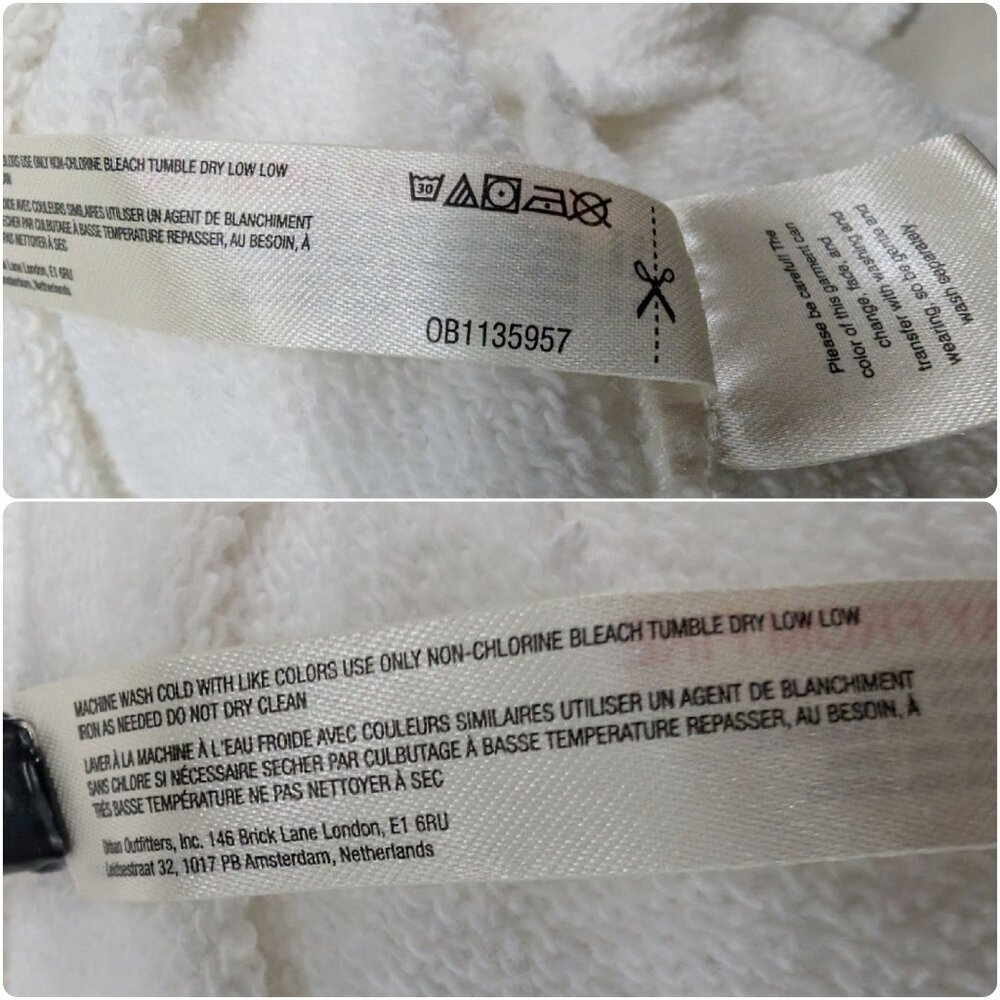 Free People Spur of the Moment Hoodie Womens White Long Pockets Zip Sides Sz XS - Picture 5 of 12